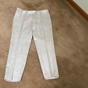 The Limited Drew Fit metallic Ankle Crop Pants sz6